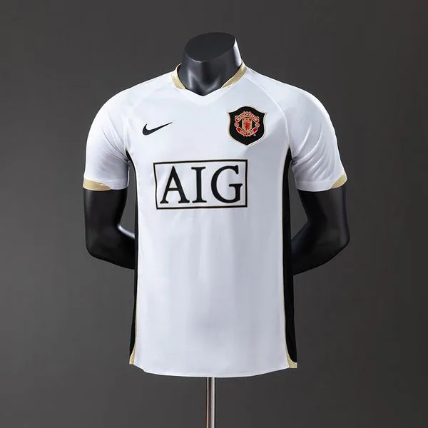 Camiseta de fútbol Manchester United 2006/07 VISITANTE MANGA CORTA VERSION JUGADOR